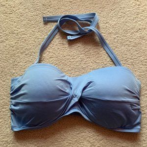 Target blue bandeau halter convertible bikini top D/DD cup